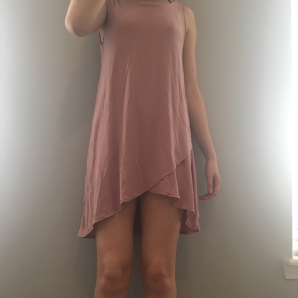 Light pink shift dress